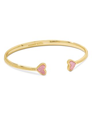 Kendra Scott Ari Framed Drusy Stone Heart Cuff Bracelet