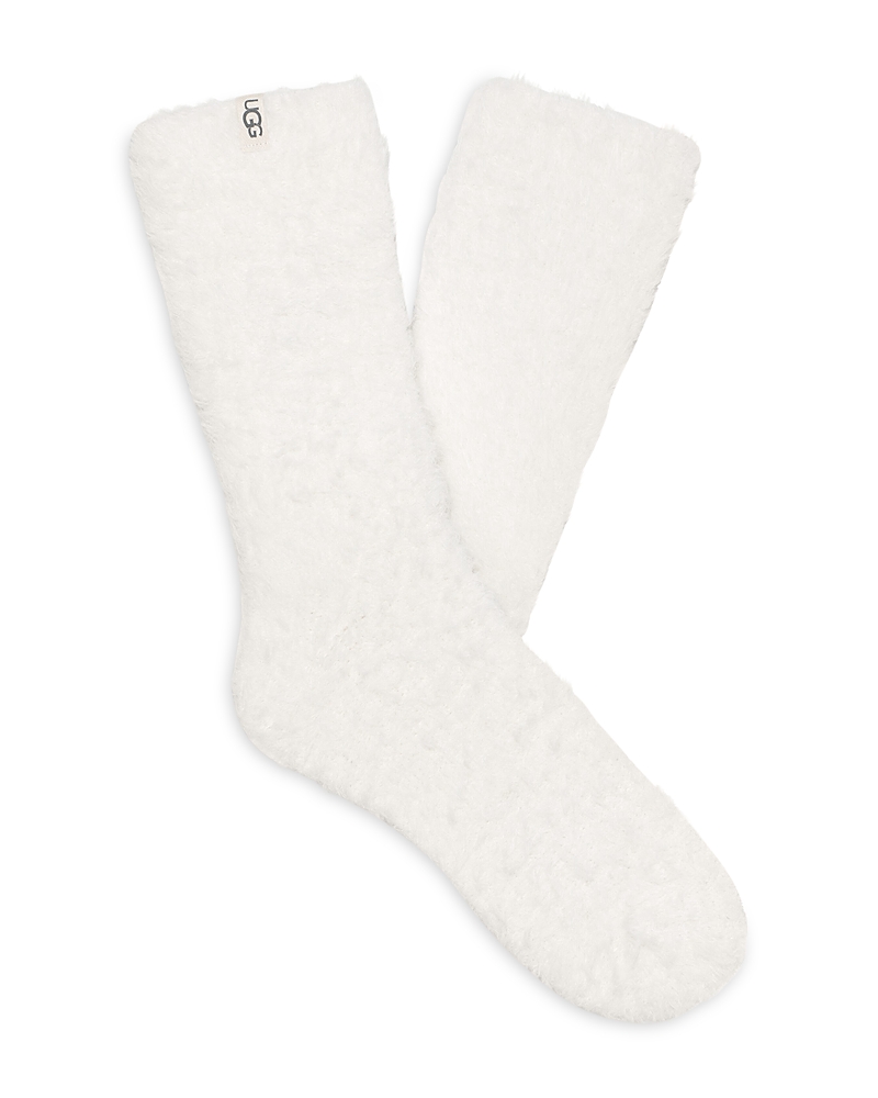 Ugg Teddy Cozy Crew Socks In Cream