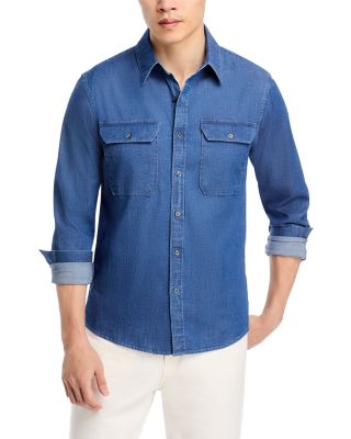 Michael Kors - Cotton Blend Chambray Button Down Shirt