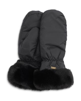 Barbour - Primrose Faux Fur Trim Waterproof Mittens