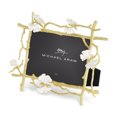 Butterfly Ginkgo Gold Frame, 5&amp;quot; x 7&amp;quot;