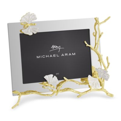 Butterfly Ginkgo Gold Reflective Frame, 5&amp;quot; x 7&amp;quot;