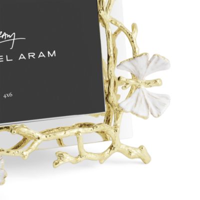 Butterfly Ginkgo Gold Reflective Frame, 4&amp;quot; x 6&amp;quot;