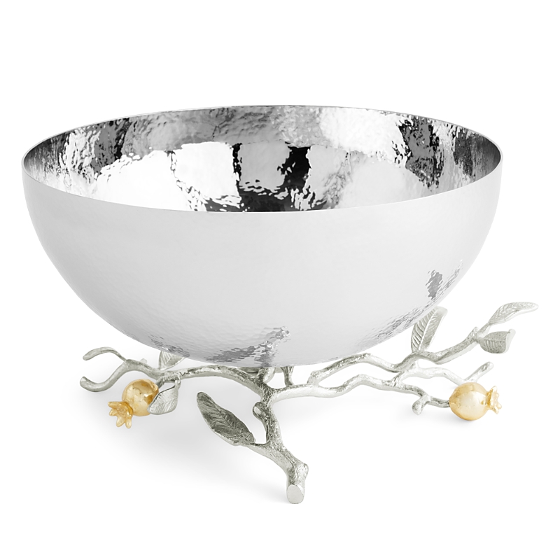 Michael Aram Pomegranate Silver And Gold Serving Bowl In Silver