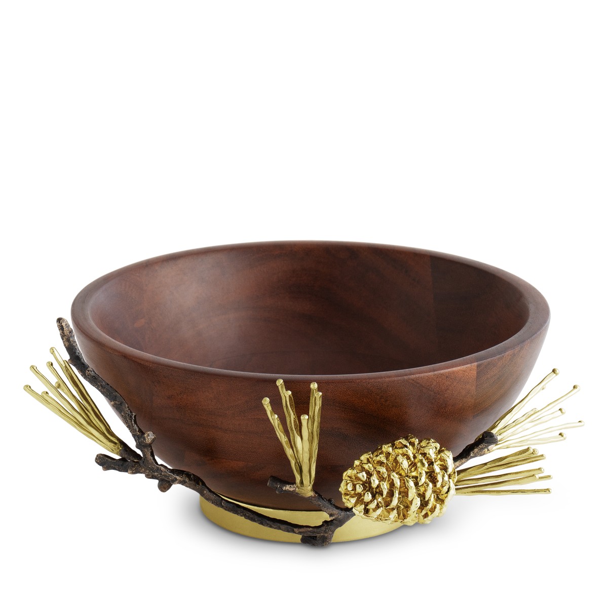 Michael Aram Pine Cone Wood Small Bowl in Brown
