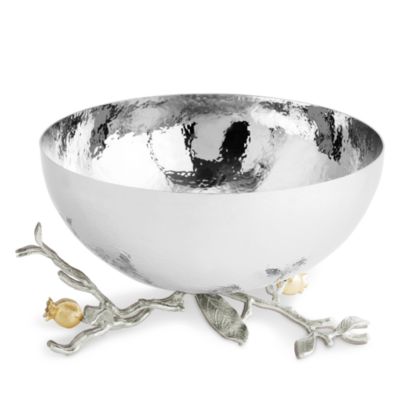 Pomegranate Silver and Gold Serving Bowl
