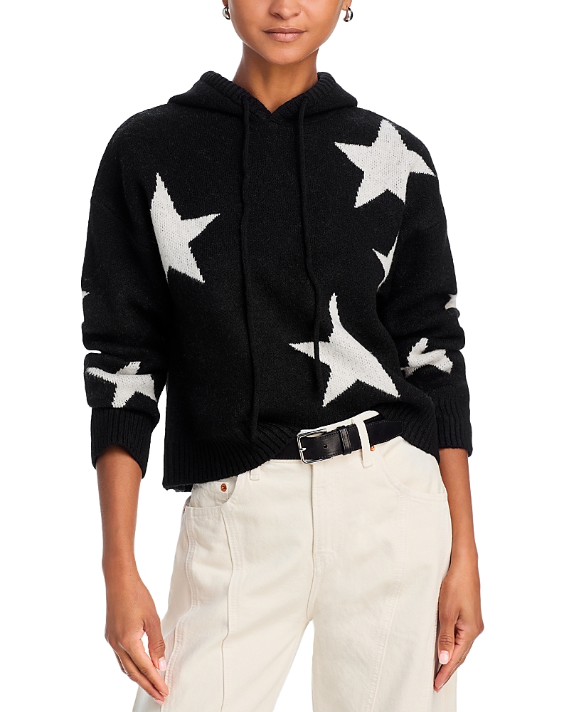 Aqua Star Hoodie Sweater - Exclusive In Black/white
