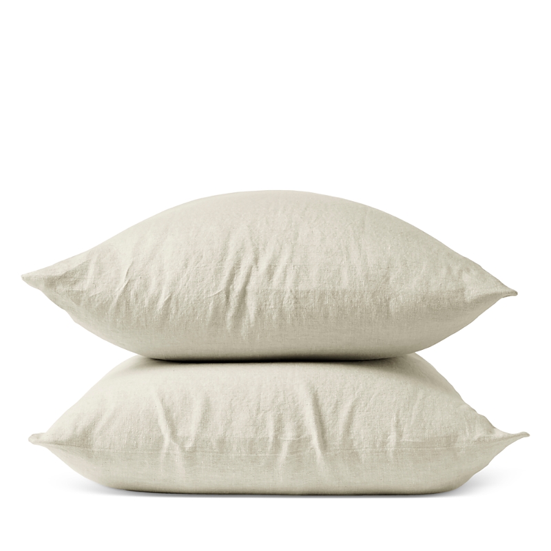 Coyuchi Relaxed Linen Standard Pillowcases, Set Of 2 In Chambray
