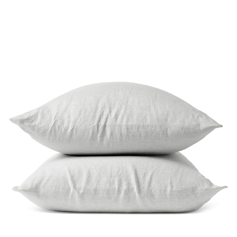 Coyuchi Relaxed Linen Standard Pillowcases, Set Of 2 In Fog