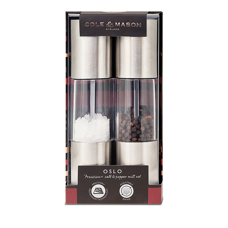 Cole & Mason Oslo Salt And Pepper Mill Gift Set In Silver