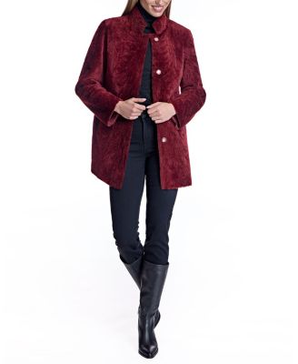 Reversible to Leather Shearling Jacket with Zipper