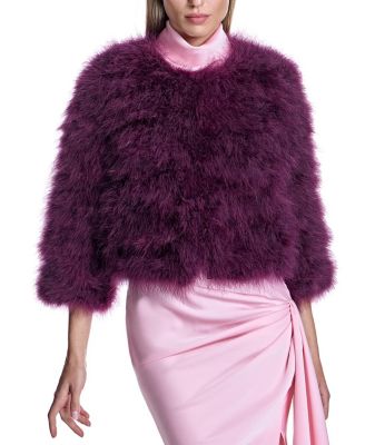 Maximilian - Collarless Feather Bolero