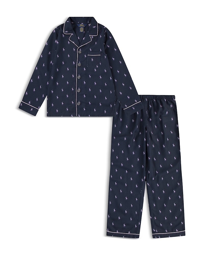 Polo Ralph Lauren Girls' Woven Long Sleeve Pajama Set - Big Kid