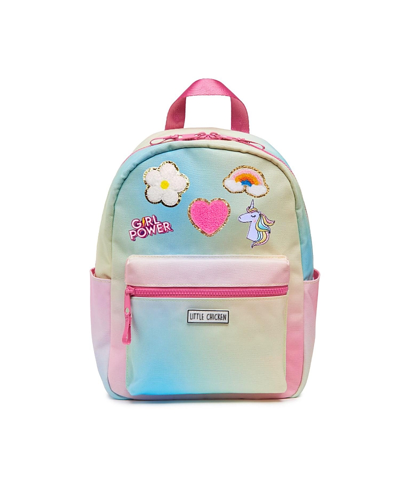 LITTLE CHICKEN PATCHED RAINBOW BACKPACK