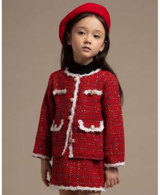 Girls' Tweed Jacket Set - Big Kid