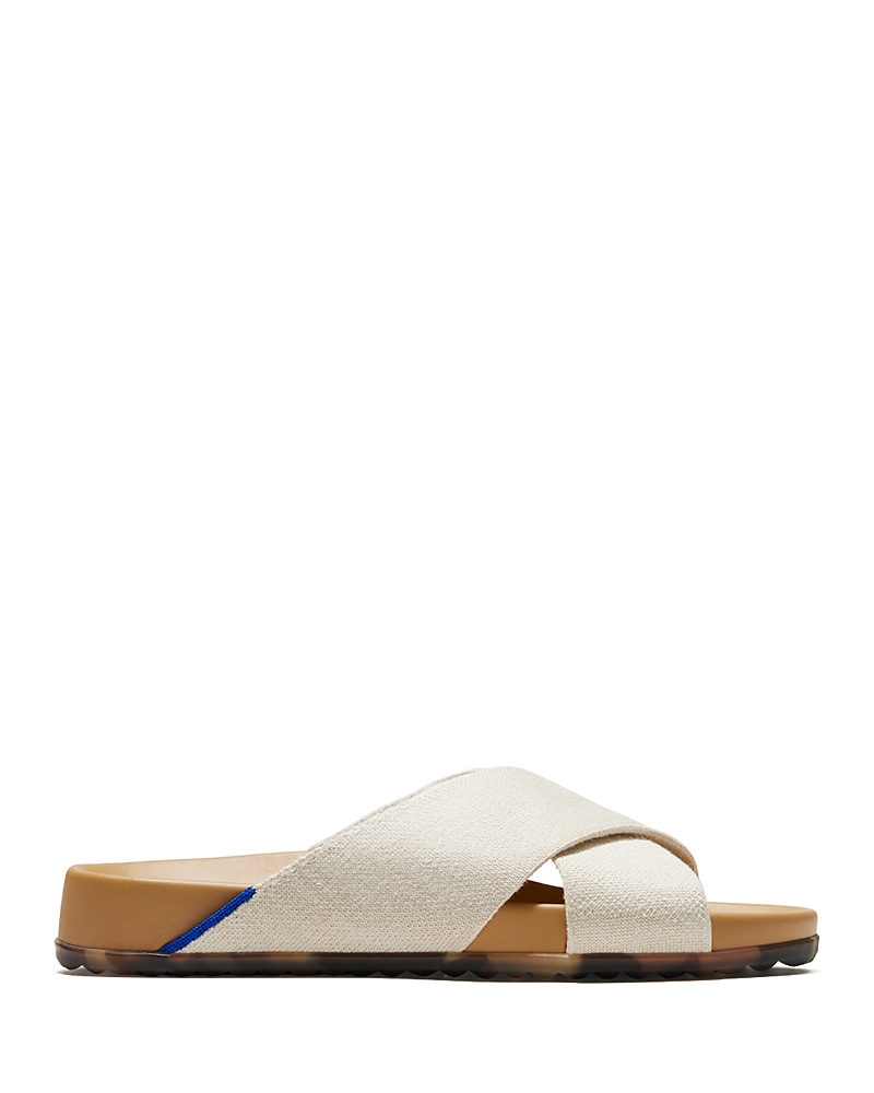 Rothys The Weekend Slide In White/neutral In Oat