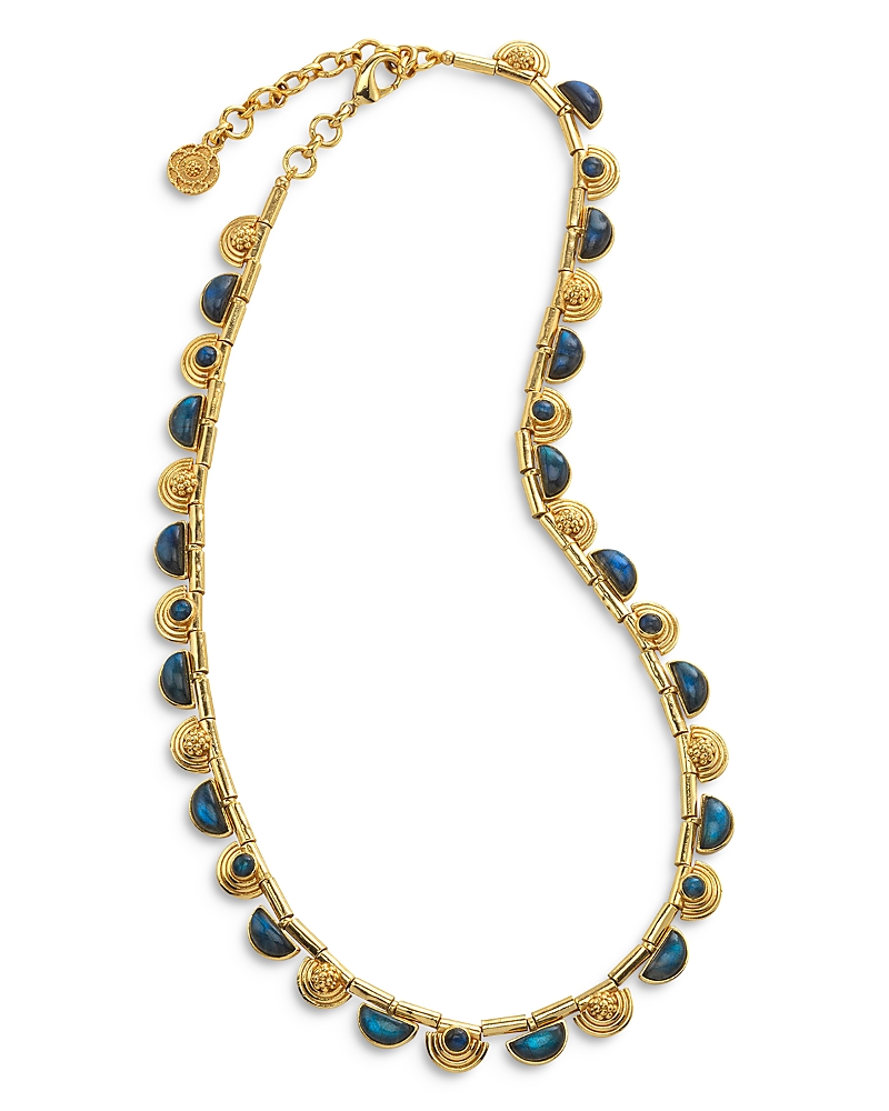 Capucine De Wulf Cleopatra Blue Labradorite Riviere Collar Necklace, 17