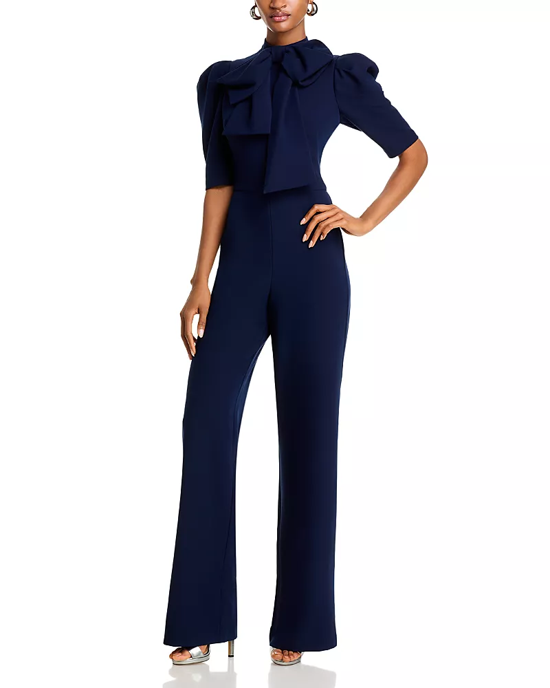 Black Halo Ara Bow Straight Leg Jumpsuit