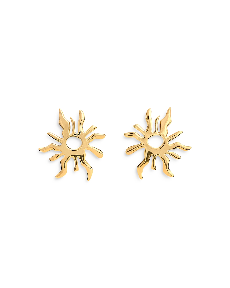Shop Cult Gaia Soleil Sculptural Sun Drop Earrings In Gold