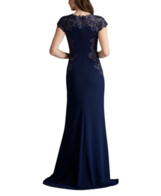 Chelan Embroidered Illusion Gown