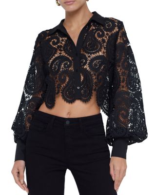 L'AGENCE - Odelia Lace Crop Blouse
