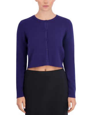 Cropped Crewneck Cardigan