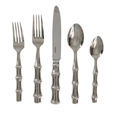 Bamboo 20 Piece Flatware Set, Polished