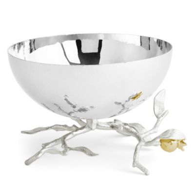 Pomegranate Silver and Gold Small Bowl