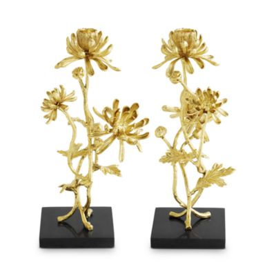 Dahlia Tall Candleholders, Set of 2
