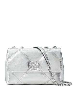 Tory Burch - Kira Metallic Diamond Quilt Small Convertible Shoulder Bag