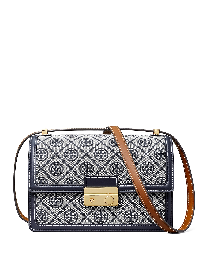 Tory Burch T Monogram Convertible Shoulder Bag In Tory Navy