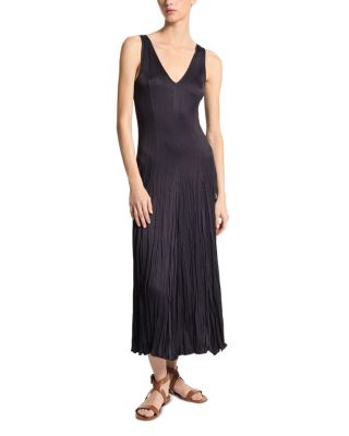 Michael Kors Collection - Crushed Charmeuse V Neck Dress