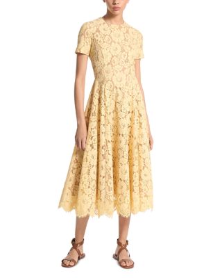 Michael Kors Collection - Lace Cap Sleeve Midi Dress