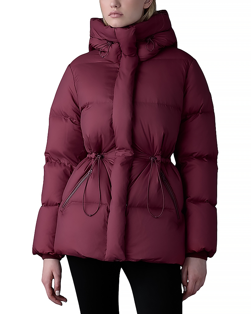 Mackage Freya Softwash Crinkle Down Jacket In Garnet