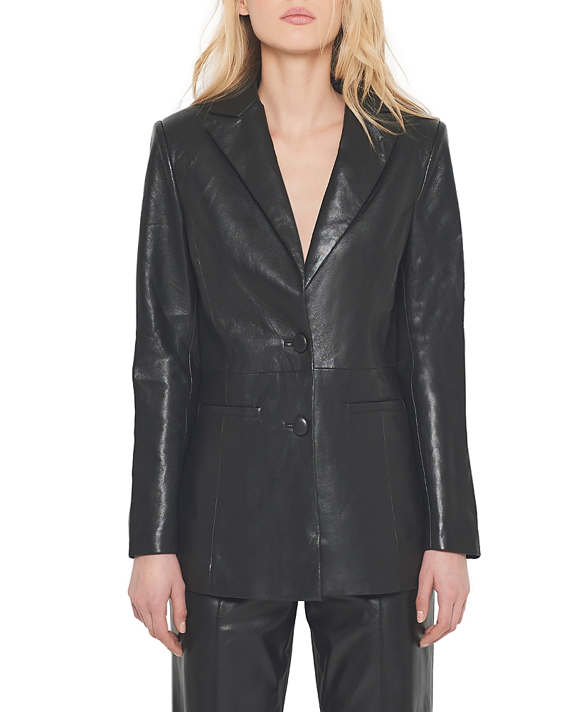As By Df Jordan Boyfriend Recycled Leather Blazer In Black