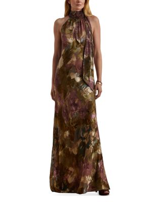 Ralph Lauren - Printed Halter Gown