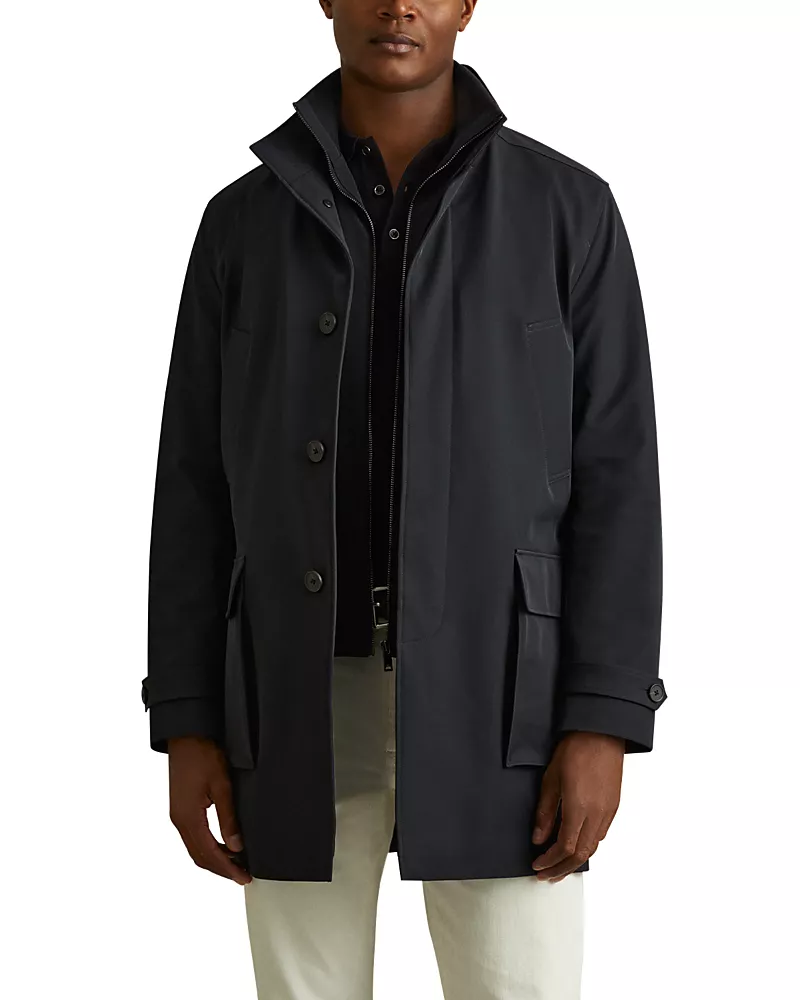 Reiss Player Hybrid Overcoat