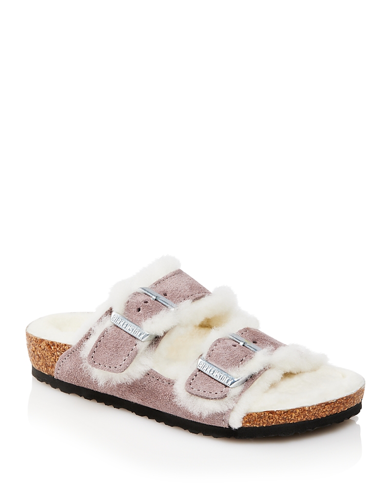 BIRKENSTOCK UNISEX ARIZONA SHEARLING SANDALS - TODDLER, LITTLE KID