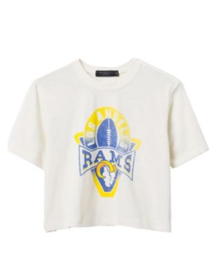 Junk Food Clothing - Women's NFL Los Angeles Rams Mock Neck Crop Tee