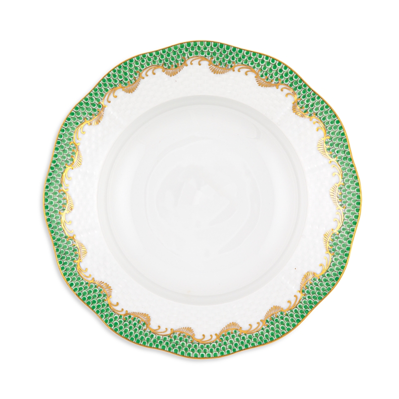 Herend Rimmed Soup Plate In Evergreen