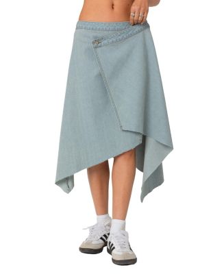 DESIGUAL☆Midi-length asymmetrical denim skirtデニムスカート Asymmetric midi denim skirt Women's I Desigual.com
