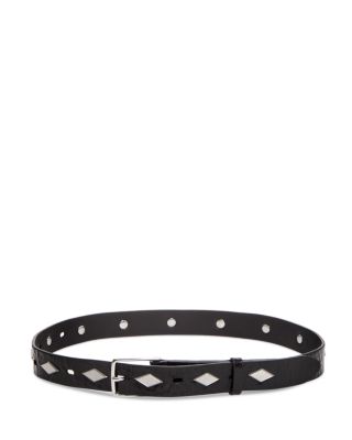 Rag & Bone | Colin Studded Belt - Black Size: Small Rag & Bone - Studded Rebound Belt in Black | Mitchell Stores main image 4