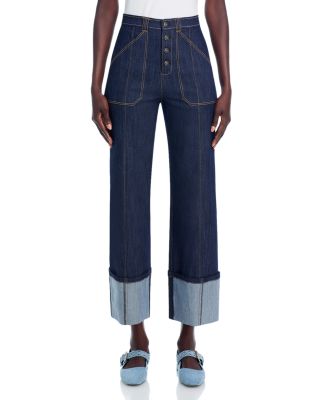 Benji High Rise Cuffed Jeans in Indigo