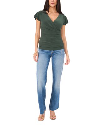 Crossover Flutter Sleeve Top