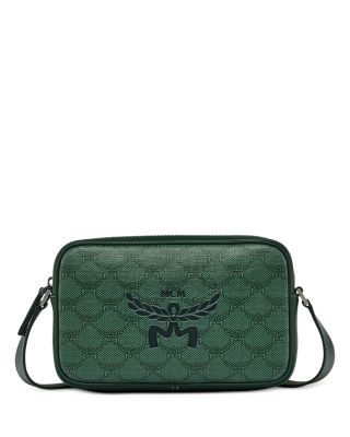 Mcm Himmel Small Lauretos Coated Canvas Crossbody Bag