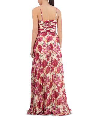 Pleated Floral Dress 