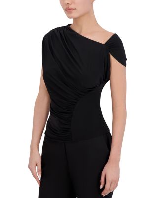 Asymmetrical Cap Sleeve Top