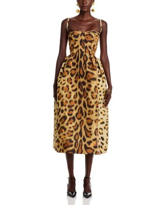 Oscar de la Renta Bustier Midi Dress | Bloomingdale's Women