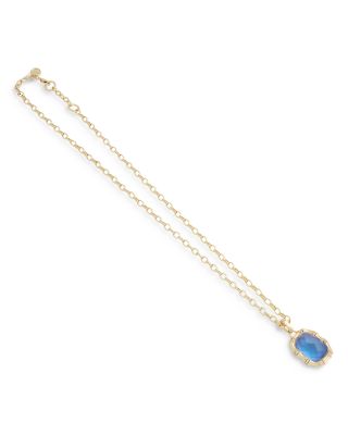 Bamboo Stone Pendant Necklace in 18K Gold Plated, 18"- 20"