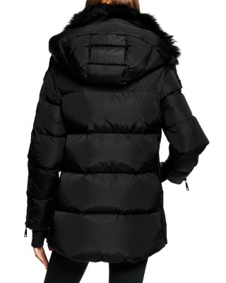 Scarlett Shearling Trim Puffer Coat